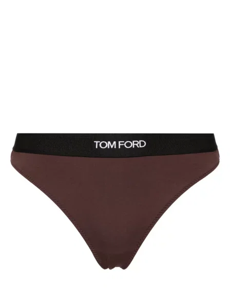 Chiloți tanga Tom Ford din jacard maro