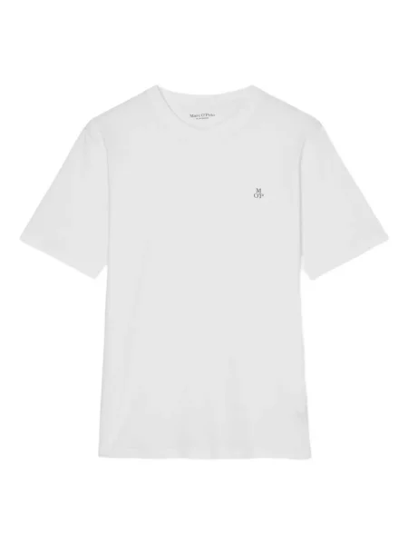Tricou polo Marc O'polo cu broderie alb