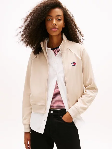 Tommy Jeans Tepláková bunda nebielená