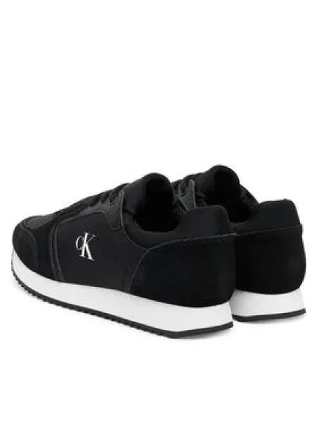 Calvin Klein Jeans Sneakersy Runner Laceup Sock Mg Mix čierna