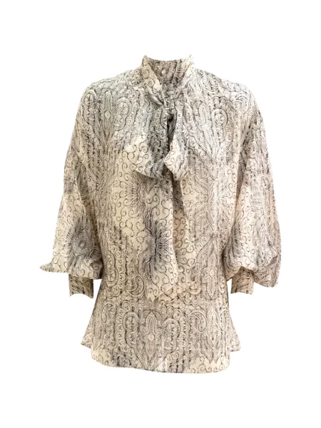 Bluză Zimmermann cu funde cu model paisley