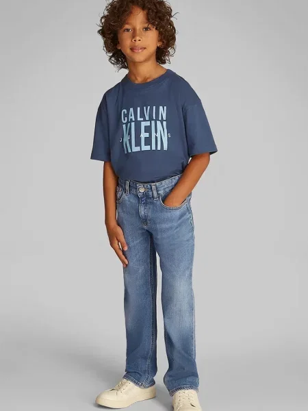 Calvin Klein Jeans Dječje traperice STRAIGHT plava