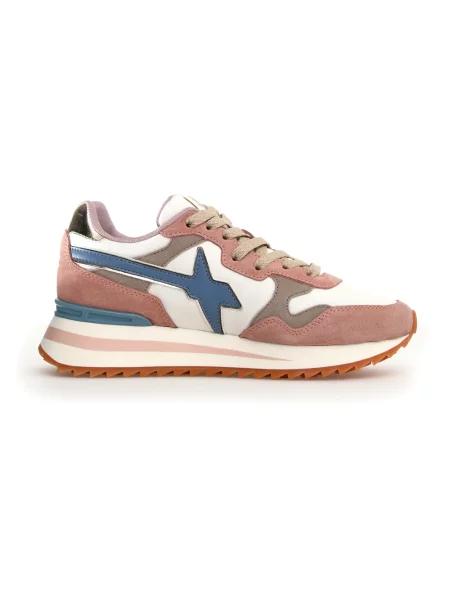 Sneakersy W6yz z nadrukiem zwierzęcym różowe