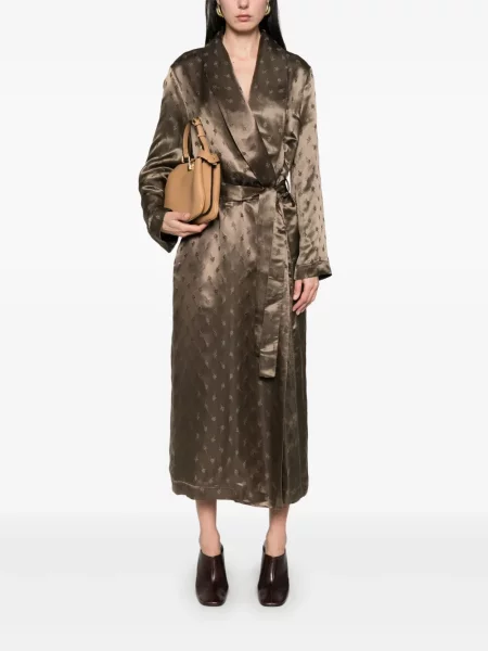 Palton Fendi din jacard maro