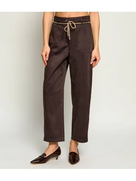 Marc Cain Pantaloni | Relaxed fit maro