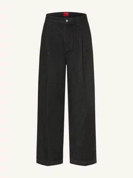 Hugo Džíny Hugo Relaxed Fit black černé