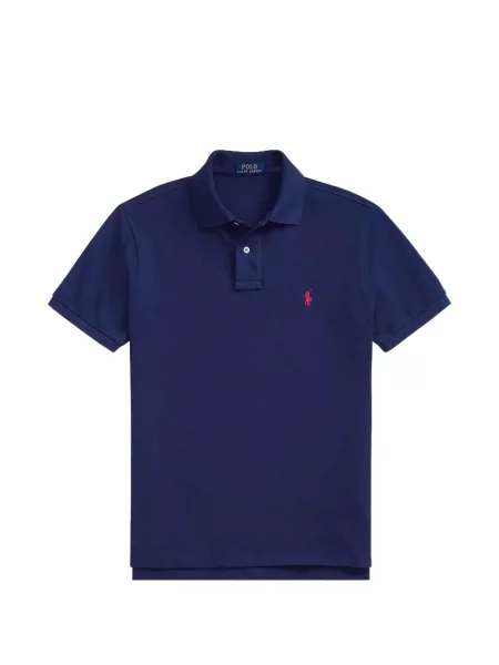 Tricou polo Polo Ralph Lauren cu autograf din poplin clasic alb