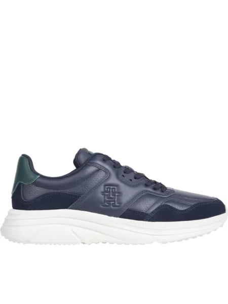 Sneakersy Tommy Hilfiger skórzane niebieskie