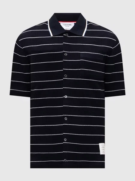 Рубашка Thom Browne в полоску синяя