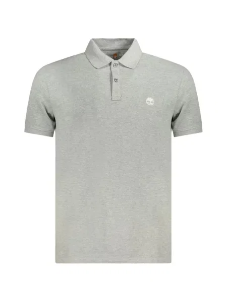 Tricou polo Timberland cu broderie gri