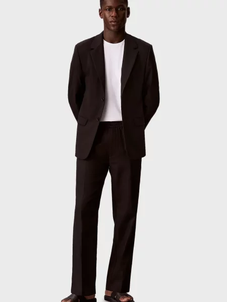Льняные брюки Calvin Klein черные