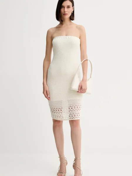 Платье мини Guess бежевое