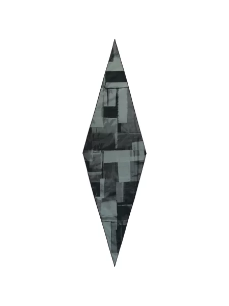 Fular Zegna cu imagine cu imprimeu abstract gri