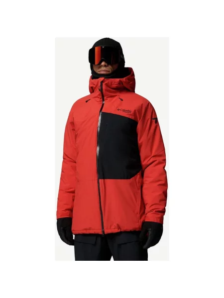 Kurtka z kapturem Columbia Winter District III S czerwony