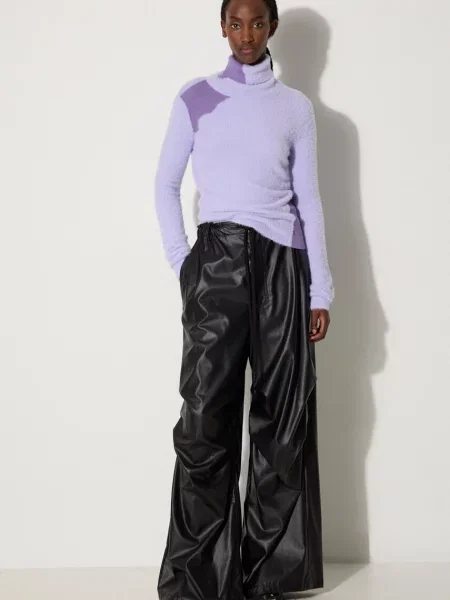 Светр з домішкою вовни Maison Margiela гольф фіолетовий