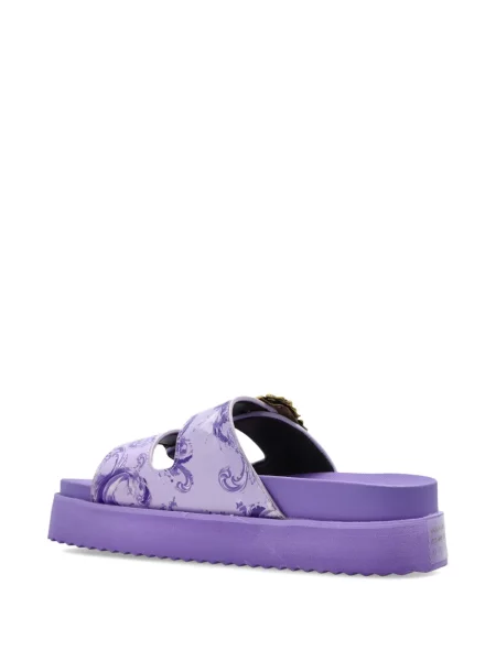Dirželis sandalai Versace Jeans Couture su platforma su sagtimis violetinė