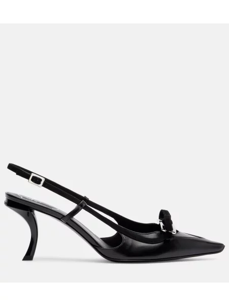 Pantofi cu toc Roger Vivier din piele slingback negru