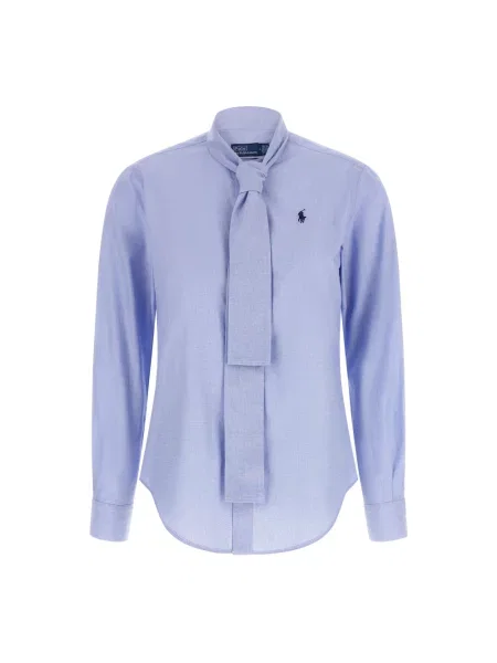 Koszula Polo Ralph Lauren z kokardką niebieska