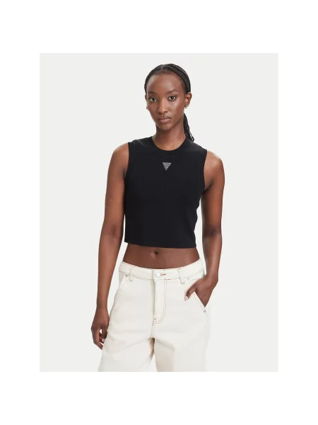Guess Marškinėliai Slim Fit juoda