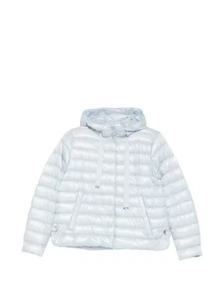 Jachetă matlasată Herno cu glugă albastru