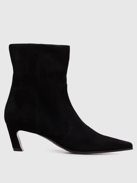 Замшевые ботильоны Stuart Weitzman черные