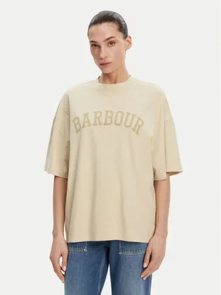 Barbour T-Shirt Katie Relaxed beżowy