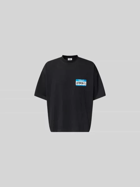T-shirt z nadrukiem z logo Vetements czarna