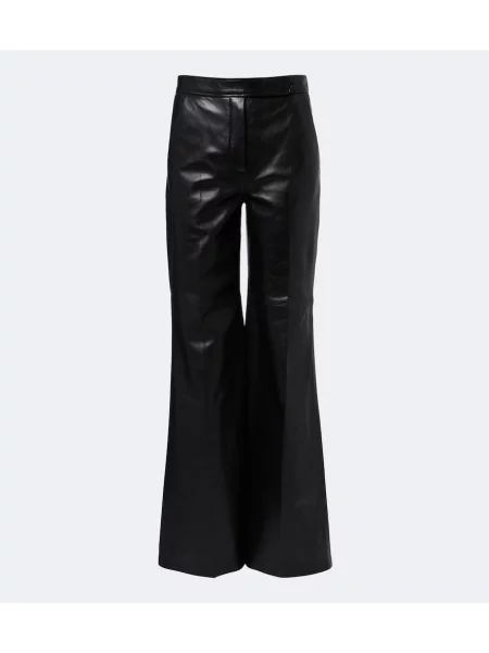 Pantaloni Dorothee Schumacher din piele evazate negru