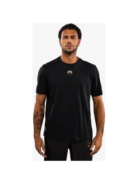Koszulka z krótkim rękawem Venum Fight Icon Cotton beżowy S czarny
