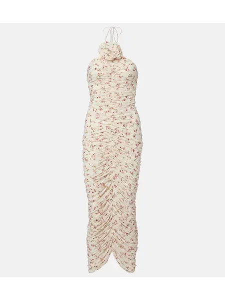 Rochie midi Magda Butrym cu model floral până la genunchi de costum alb