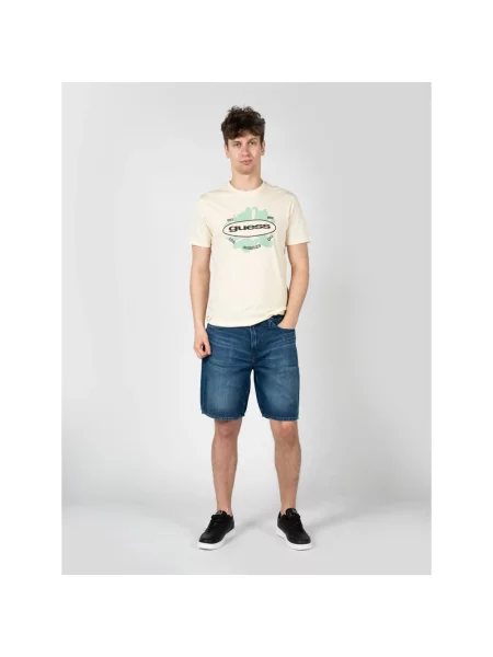 Koszulka Guess z logo żółta