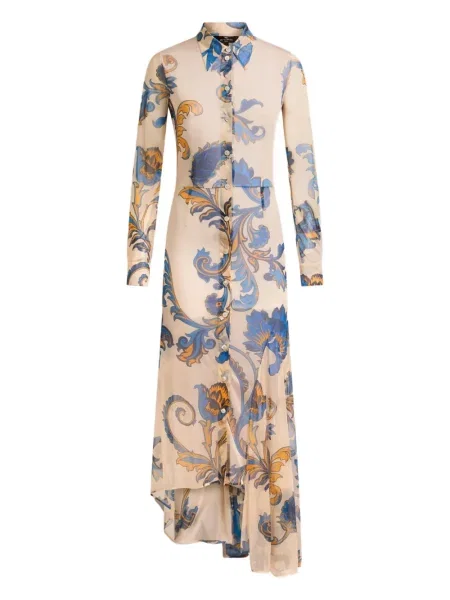 Rochie tip cămașă Etro cu model floral cu imagine de costum