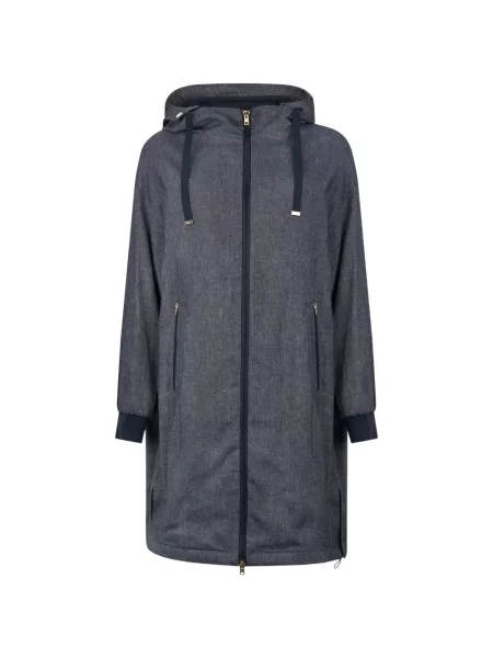 Palton Herno cu glugă albastru