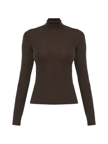 Tricou polo Max Mara de lână maro