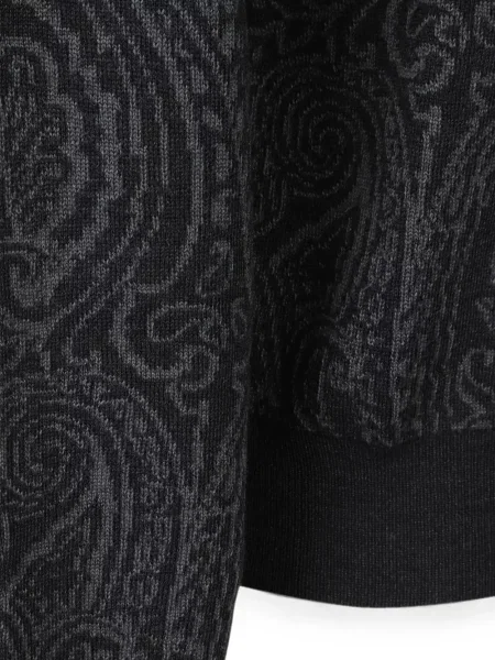 Πουλόβερ Etro paisley ζακάρ μαύρο