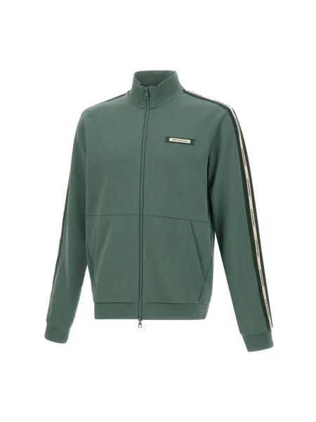 Bluza rozpinana ze stójką i dwustronnym zamkiem błyskawicznym Ea7 Emporio Armani zielona