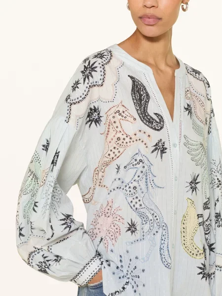 Ivi Collection Bluzka Z Błyszczącą Nicią blau czarna