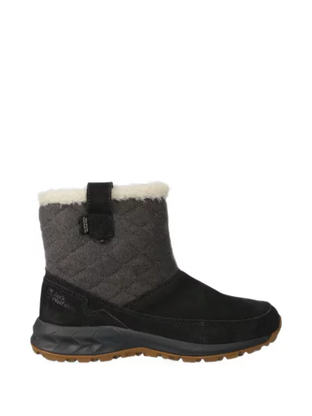 Matlasat cizme scurte Jack Wolfskin din piele de oaie negru