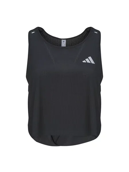 Trčanje top Adidas ošišan crna