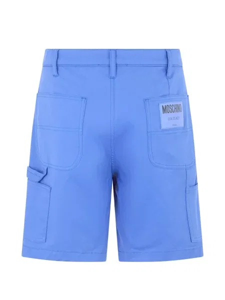Szorty cargo Moschino z logo niebieskie