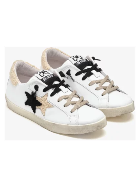 Sneakersy 2star skórzane białe