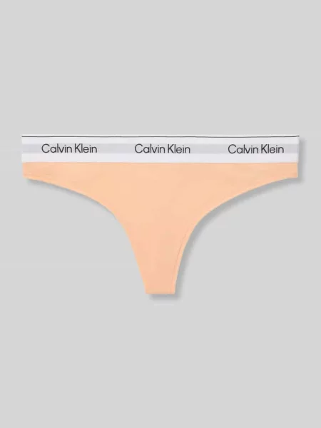 Stringi z mieszanki bawełny z paskiem z logo Calvin Klein Underwear