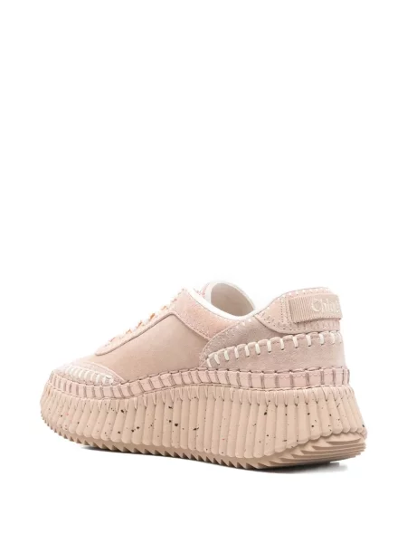 Sneakerși Chloé Nama din piele cu platformă
