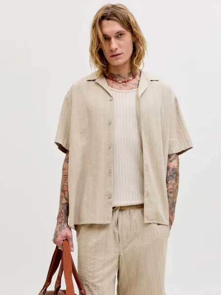 JACK & JONES Cămașă JJETyson grej bej