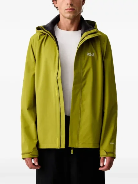 Geacă Jack Wolfskin cu glugă verde