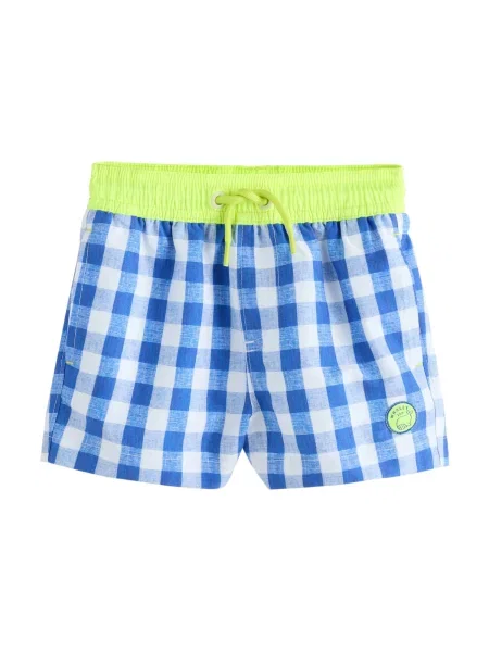 Next Șorturi de baie albastru închis / albastru amestec / verde neon alb