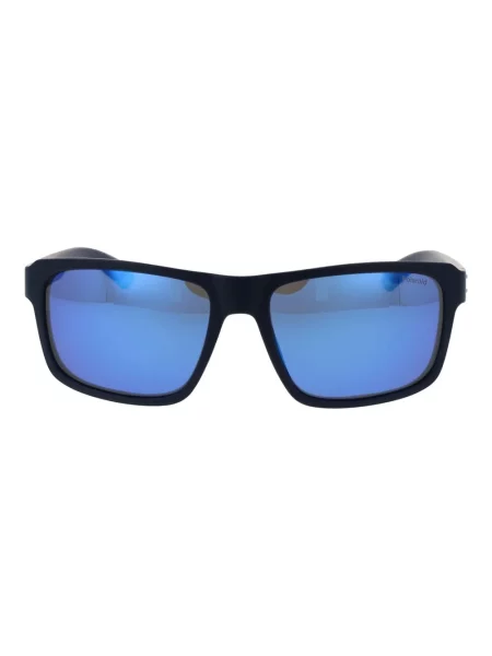 Okulary przeciwsłoneczne Polaroid PLD matte blue/blue mirror polarized niebieskie