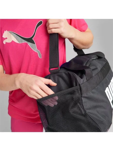 PUMA Športna torba Challenger S črna / bela siva