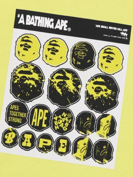 Tricou A Bathing Ape® cu imagine galben