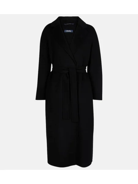 Volneni plašč 's Max Mara črna